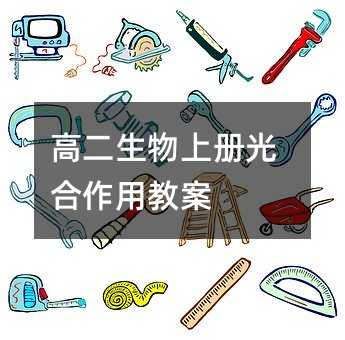 高二生物上册光合作用教案