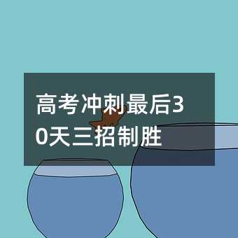 高考冲刺最后30天三招制胜