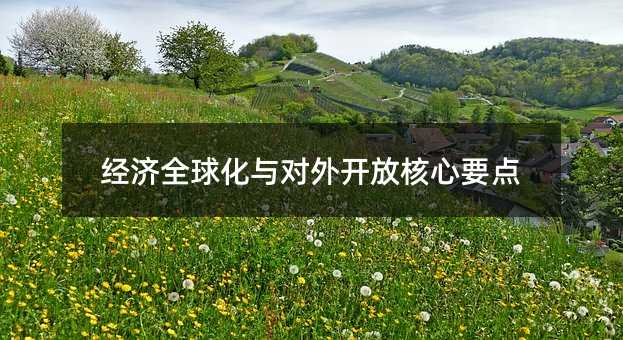 经济全球化与对外开放核心要点