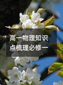 高一物理知识点梳理必修一
