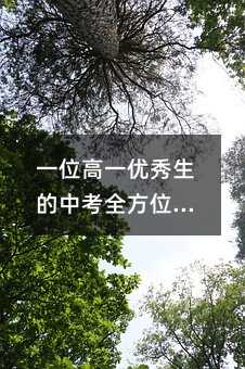 一位高一优秀生的中考全方位备考经验分享