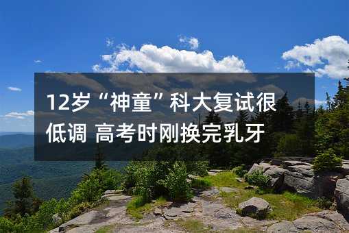 12岁“神童”科大复试很低调 高考时刚换完乳牙