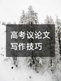 高考议论文写作技巧