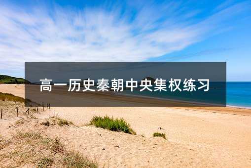 高一历史秦朝中央集权练习