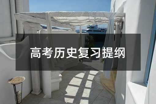 高考历史复习提纲