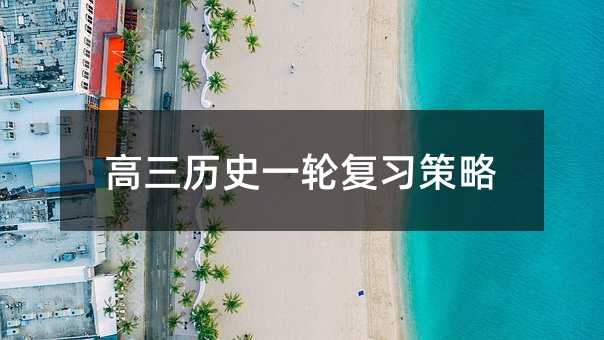 高三历史一轮复习策略