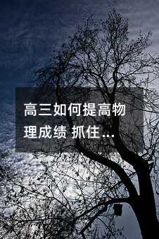 高三如何提高物理成绩 抓住基础是关键(精)