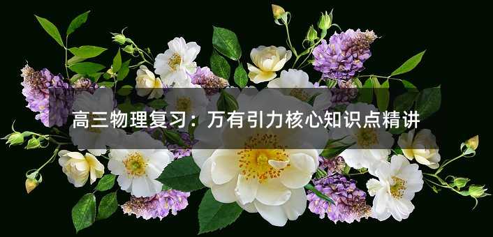 高三物理复习:万有引力核心知识点精讲