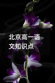 北京高一语文知识点