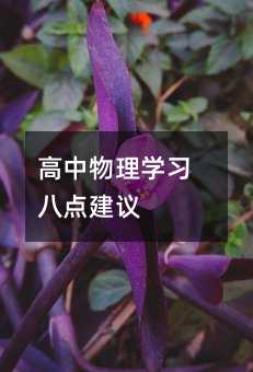 高中物理学习八点建议
