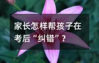 家长怎样帮孩子在考后“纠错”？