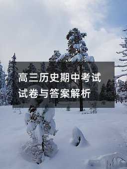 高三历史期中考试试卷与答案解析