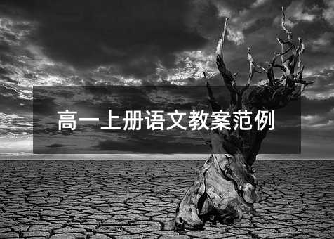 高一上册语文教案范例