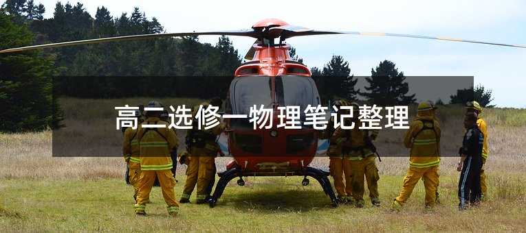 高二选修一物理笔记整理