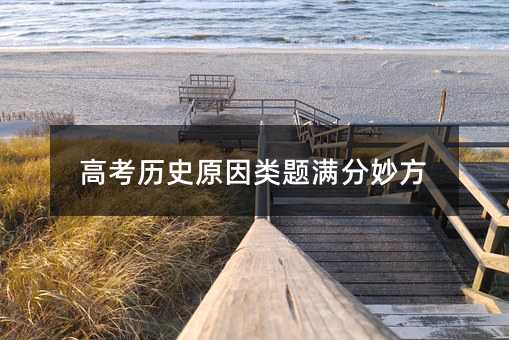 高考历史原因类题满分妙方