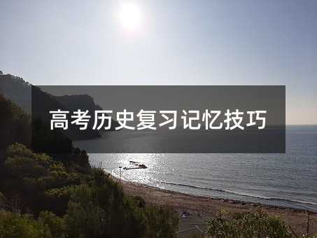 高考历史复习记忆技巧