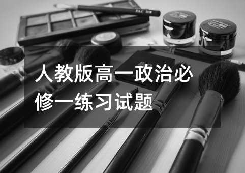 人教版高一政治必修一练习试题