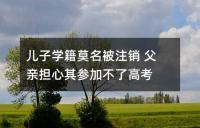 儿子学籍莫名被注销 父亲担心其参加不了高考