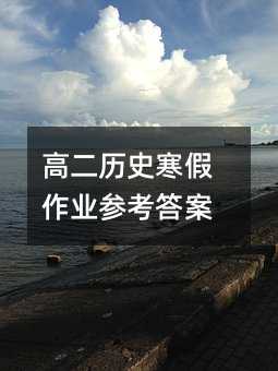 高二历史寒假作业参考答案