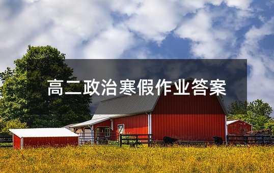 高二政治寒假作业答案