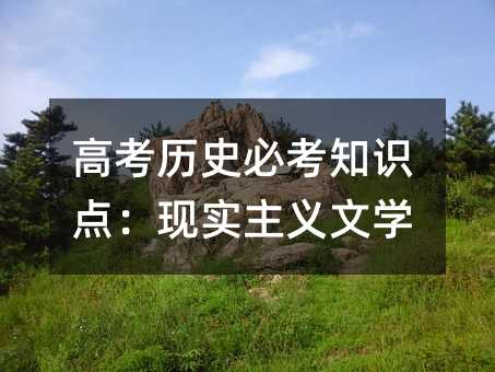 高考历史必考知识点:现实主义文学