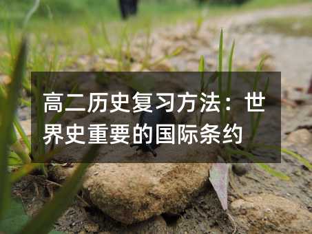 高二历史复习方法:世界史重要的国际条约