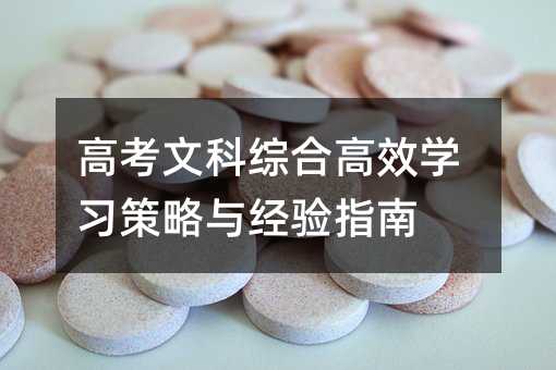 高考文科综合高效学习策略与经验指南
