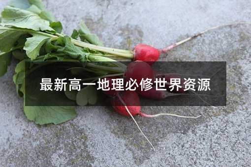 最新高一地理必修世界资源
