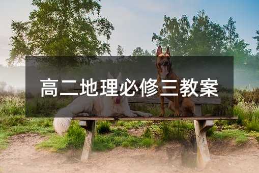 高二地理必修三教案