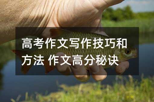高考作文写作技巧和方法 作文高分秘诀