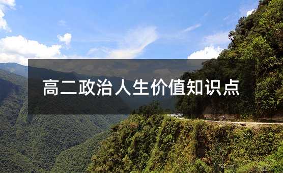 高二政治人生价值知识点