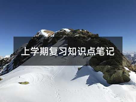 上学期复习知识点笔记